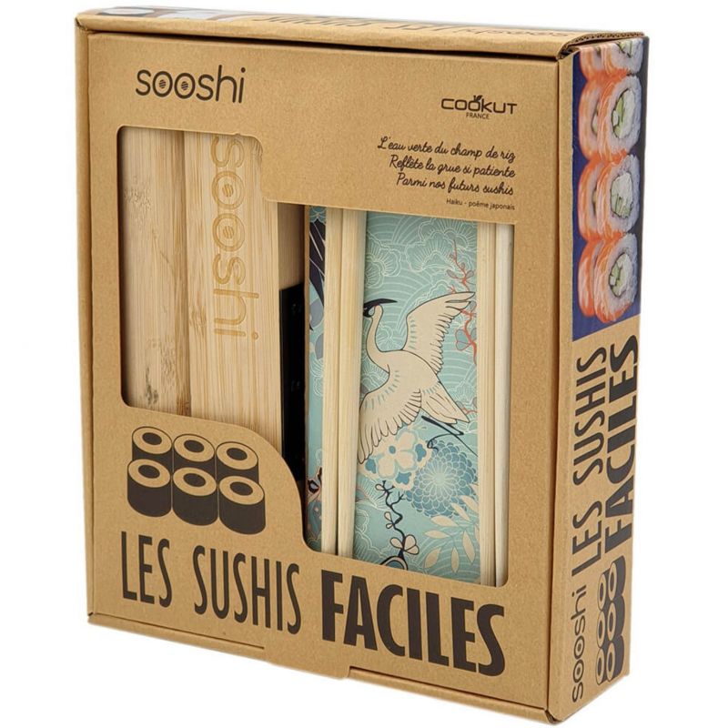 COFFRET CADEAU SOOSHI - 1 APPAREIL À SUSHI/MAKI + 4 BAGUETTES + 1 LIVRE DE  RECETTES - COOKUT - Kdôme - Concept Store